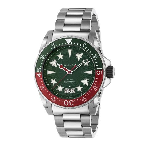 gucci watch green and red|Gucci dive 45mm.